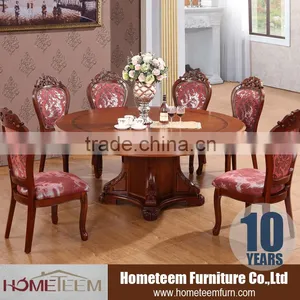 Round Dining Table Set With Lazy Susan thumbnail-1
