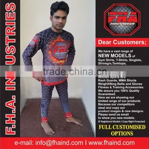 Rash Guards, Compression Wear, Men Women Sublimation Rash Guards, MMA Boxing Martial Arts Rash Guards by FHA INDUSTRIES thumbnail-2
