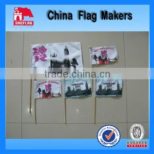 Flying Hand Flag With Wood Pole For Competitions thumbnail-1