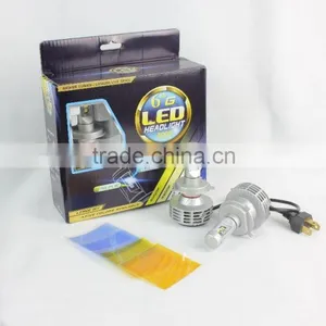 Lanseko 2015 Newest G6 Fanless All in One 5 Color DIY Freely h8 Auto Led Headlight Bulbs 12v 35w thumbnail-6