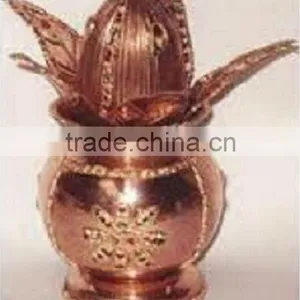 Lovely Gold Plated Pooja Kalash Brass thumbnail-1