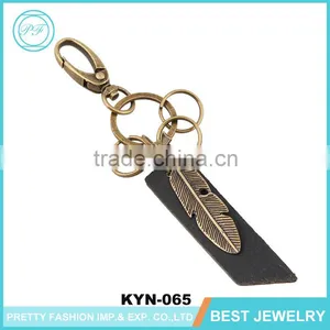 Vintage Bullet Shape Keychain Lanyard Leather Wholesale Key Ring thumbnail-3