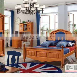 American Solid Wood Child Bed Room Furniture Bedroom Set A2602-2603 thumbnail-2
