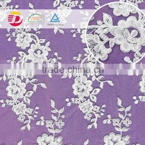 Wholesale Cheap Nylon Cotton Embriodered Tulle Lace for Dress China Supplier thumbnail-5