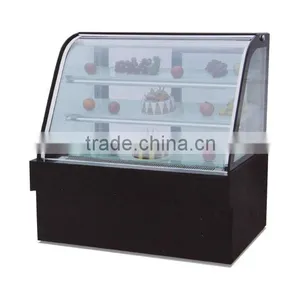 PK-JG-HW1800 Elegant Shape,Safe and Easy to Operate Heating Scries for Supermarket Luxury Free Standing Double Arc Cake Showca thumbnail-1