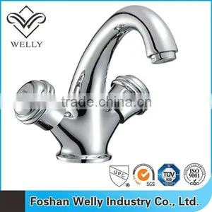 Welly Double Handle Style Modern Bathroom Basin Mixer Tap thumbnail-1