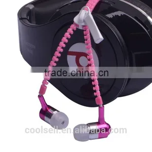 High Quality Colorful Zip Earphones Zipper Earphone for Your Mobile Phone thumbnail-2