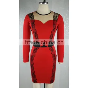 2016 Long Sleeve Sexy Women Dress Party Elegant Night Club Sheath Dress thumbnail-3