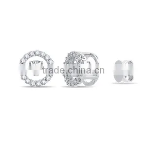 China Wholesale Sterling Silver White Cubic Zirconia Dancing Diamond Jewelry Set thumbnail-5