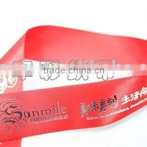 Fashion Red Polyester Logo Printing Lightweight Webbing thumbnail-1