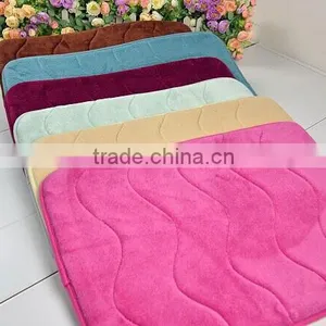 Stone Shape Memory Foam Mat With Backing Anti-slipMemory Foam Bath Mat Qinyi thumbnail-1