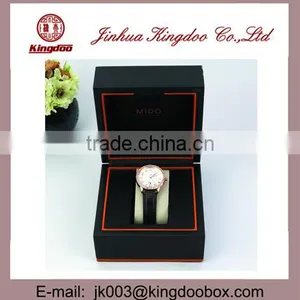 Jinhua Supplier Handmade Rectangular MDF Wooden Watch Box With Flip Lid thumbnail-2