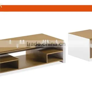 CT-31 ET-31 Stainless Steel Wood Modern Coffee Table thumbnail-1