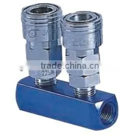 Nitto/Japan Air Release Quick Coupler/coupling Manifold,2 Ways Two Touch Type thumbnail-1