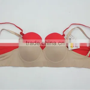 Strapless High End Quality Three Row Hook Ladies Bra thumbnail-2