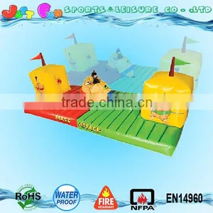 Outdoor Inflatable Interactive Games Mass-attack, Bungee Run n Wrestling Combo Sports Game for Kids n Adults thumbnail-1