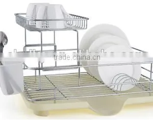 China 2016 Hot-sale Wire Dish Plate Rack With Tray and Cutlery Holder thumbnail-1