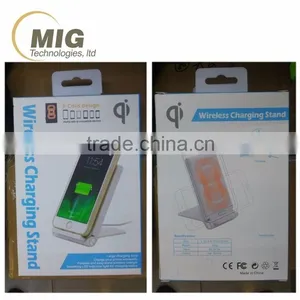 High Quality Fast QI Wireless Charger Pad Charger Dock With 3 Coils Foldable Stand for All Smart Phones thumbnail-6