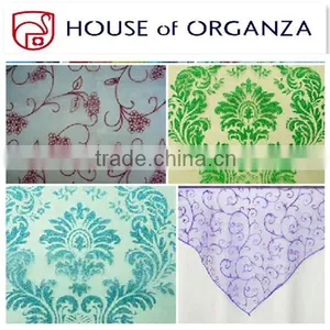 Flocking Organza Fabric For Banquet Decoration thumbnail-1