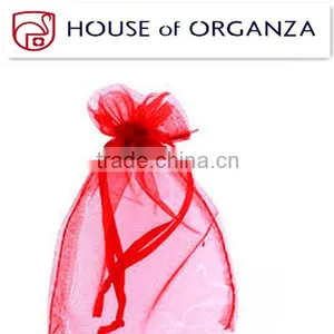 Hot Sale Red Organza Bags Gift Pouch For Sale thumbnail-1