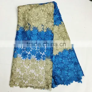 Pretty Chemical Lace Embroidery Fabric Rhinestoes Guipure Lace Fabric Guipure Lace for Wedding thumbnail-6