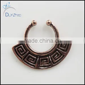 Hot Sale Septum Clicker Fake Nose Hoop Rings thumbnail-1