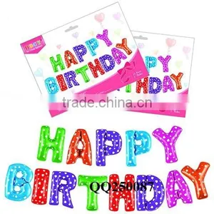 16inch Colorful Foil 13pcs Letters Happy Birthday Balloon With Package thumbnail-1