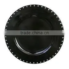 Designer Black Charger Plate thumbnail-1