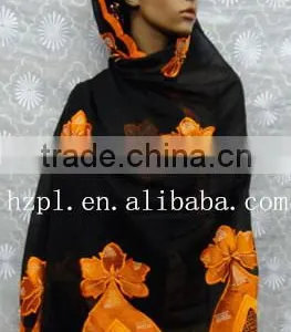 African Muslim Scarf for Women/embroidered Silk Scarf/shawl Scarf (TJ0069) thumbnail-1