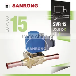 SVR15 EVR15 High Pressure Diaphragm Operated Brass Solenoid Valve With 24V 220VAC 220V AC Coil for Refrigeration Air Conditioner thumbnail-1