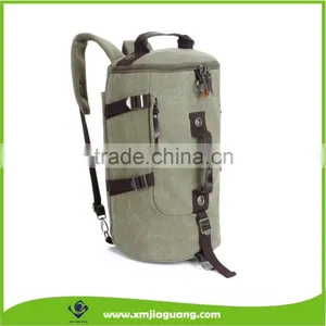 Unisex Canvas Multi-purpose Sport Bag, Barrel Backpack, Double Zipper Daypack thumbnail-3