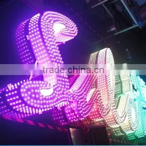 Colorful DC5V Front Light Led Illuminated Letters With 12mm Rgb Led Pixel Light thumbnail-1