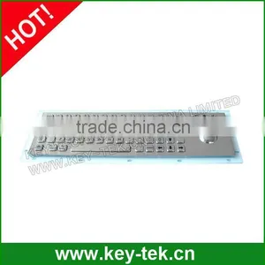 Compact Format Vandal Proof Metal Keyboard With Trackball thumbnail-1
