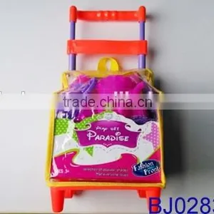 Plastic Mini Toy for Kids Cheap Pretend Teapot Set With Barrow thumbnail-1