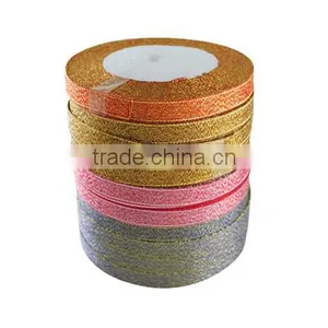 Glitter Satin Ribbon for Wedding Decoration Bow Making(CX-RS8MMY) thumbnail-1