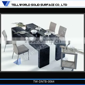 Grey Dining Room Furniture 8 Seats Acrylic Dining Table Chairs thumbnail-2