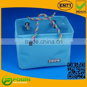 Colored Pvc Hot Selling Plastic Handle Bag thumbnail-1