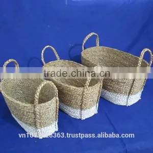 High Quality Best Selling 2016 Water Hyacinth Oval Coloful Storage From Vietnam thumbnail-1
