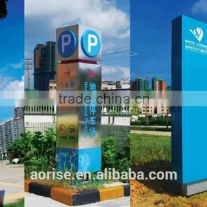 Metal Exterior Way Finding Pylon Sign,street Direction Information Guidepost thumbnail-6