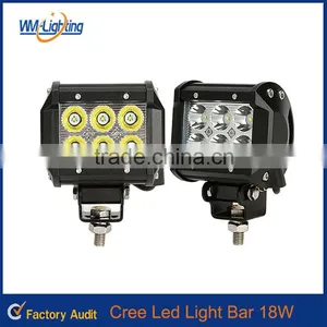 4 Inch 18W Crees LED Light Bar With Flood Spot Beam for 4WD 4x4 Offroad Jeep Truck Car Mining Boat LED Work Light thumbnail-1