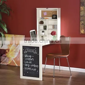 Wholesale Wall Mounted Folding Wooden Table , Wooden Blackboard With Shelf thumbnail-1