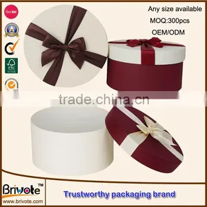 Delicacy Round Paper Box Template/round Paper Box/box With Bow thumbnail-1