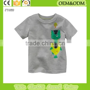 2015 New Children's T-shirt Fish t Shirt Printed Kids Gray t Shirt Cat T-shirt 100% Cotton T-shirt Kids thumbnail-1