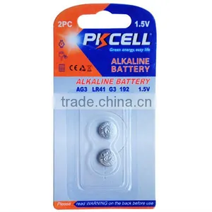 PKCELL Ag3 Button Cell Battery Lr41 Dry Battery Button Cell 1.5v Button Cell Coin Battery thumbnail-1