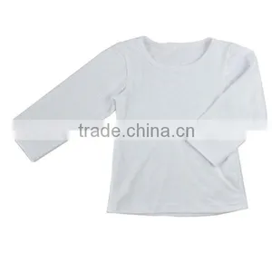 New Style Baby Girls Long Sleeve T Shirt Fancy Solid Sleeve Ruffle T Shirt For Girls Top Sale Cotton T Shirt Child Blank thumbnail-1