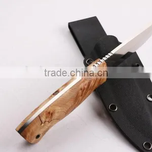 OEM Fixed Blade Knife With D2 Blade and White Shadow Wood Handle thumbnail-4