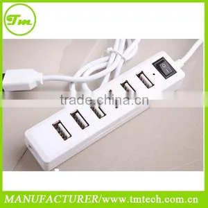 7 Port USB 2.0 Hub High Speed USB Powered Hub Adapter For Desktop PC Laptop Mac Book thumbnail-1