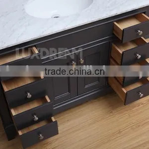 30" Charcoal Solid Wood Leg USA Bathroom Vanity thumbnail-6