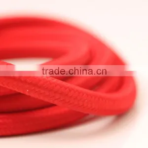 Antique Cloth Covered Electrical Cord Vintage Fabric Braid Lamp Cable Retro Textile Pendant Lamp Wire 2*0.75MM thumbnail-5