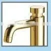 High Quality Taiwan Made Gold Chrome Automatic Wash Basin Mixer Water Tap Self Closing Faucet thumbnail-1